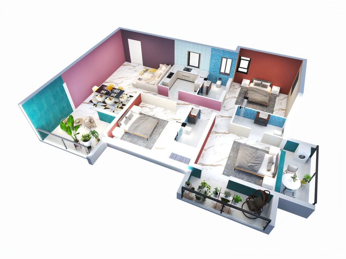 3 BHK — Tower 1
