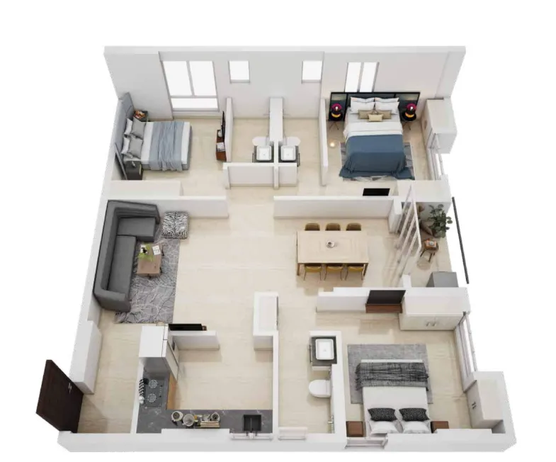 3 BHK — Tower 2