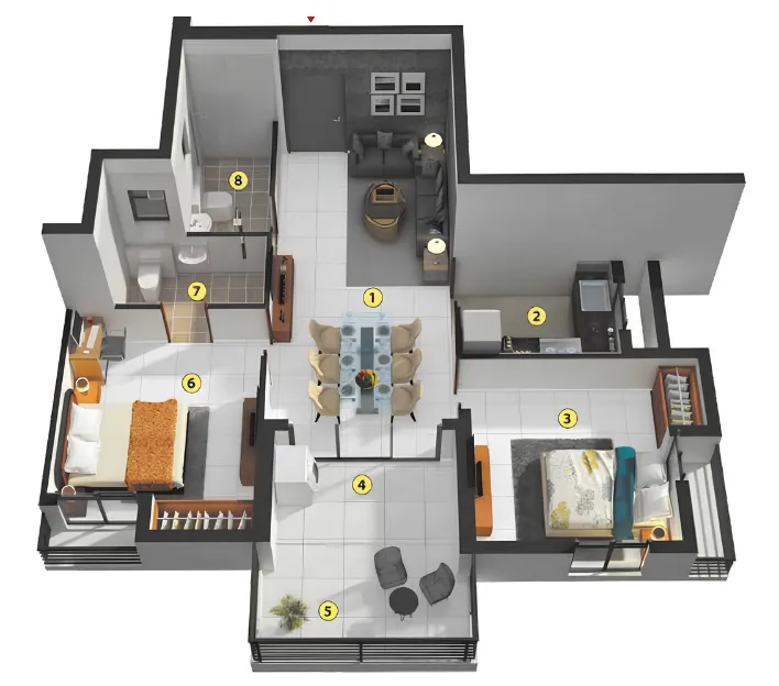 2 BHK — Tower 1