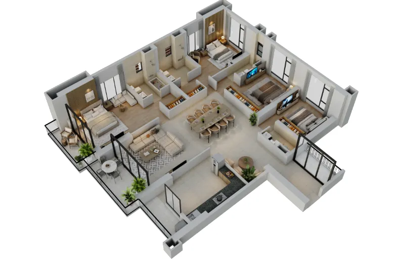 4 BHK — Tower 1.2345678910111213e+63