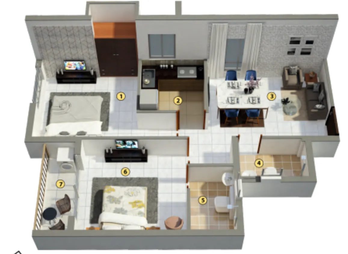2 BHK — Tower 4