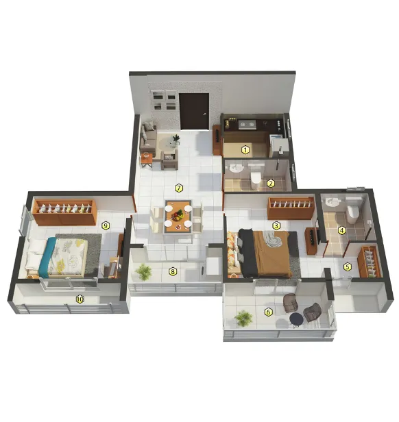 2 BHK — Tower 3