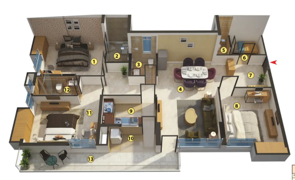 3 BHK — Tower 2