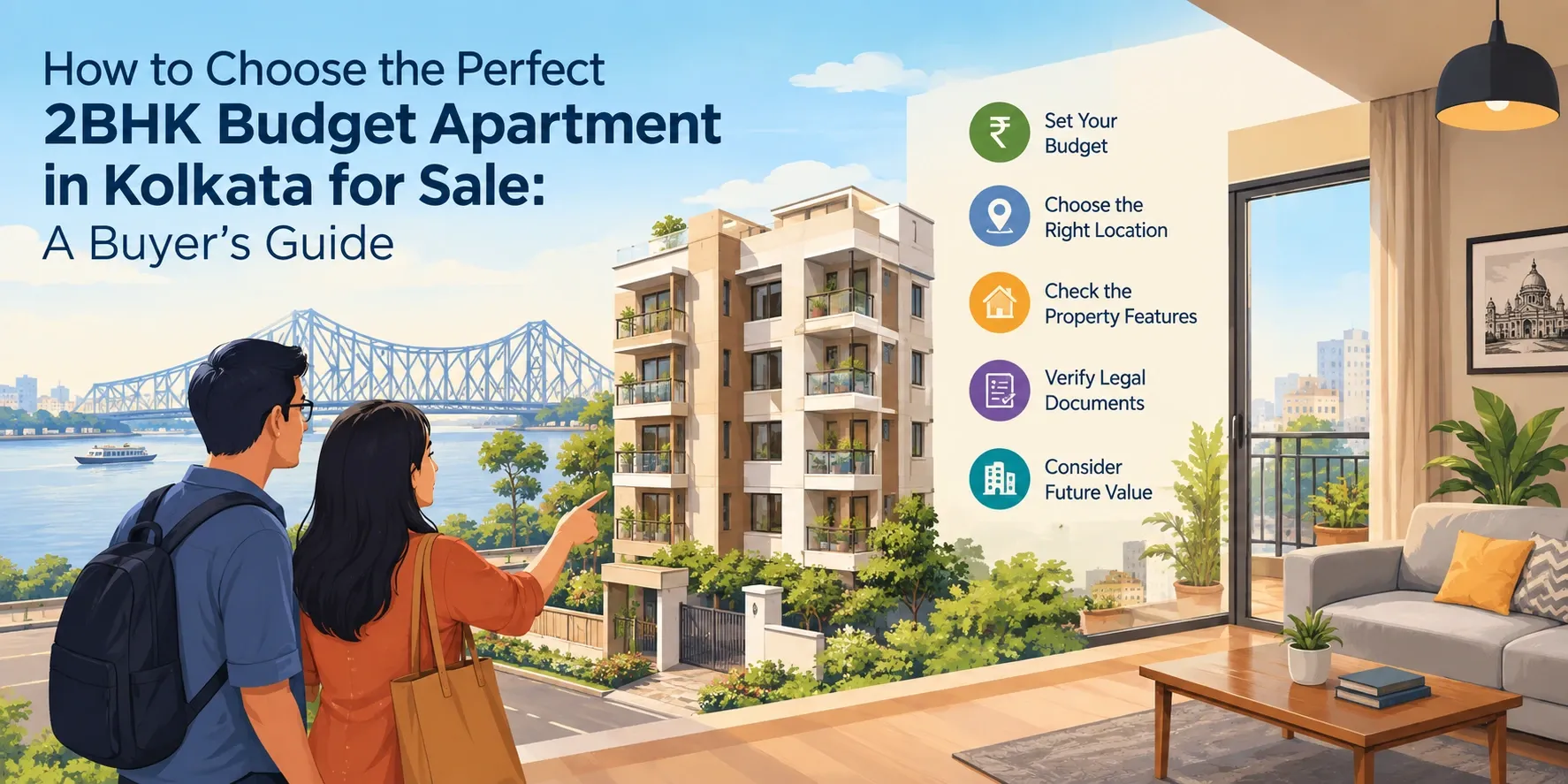 How to Choose the Perfect 2BHK Budget Apartment in Kolkata for Sale: A Buyer's Guide