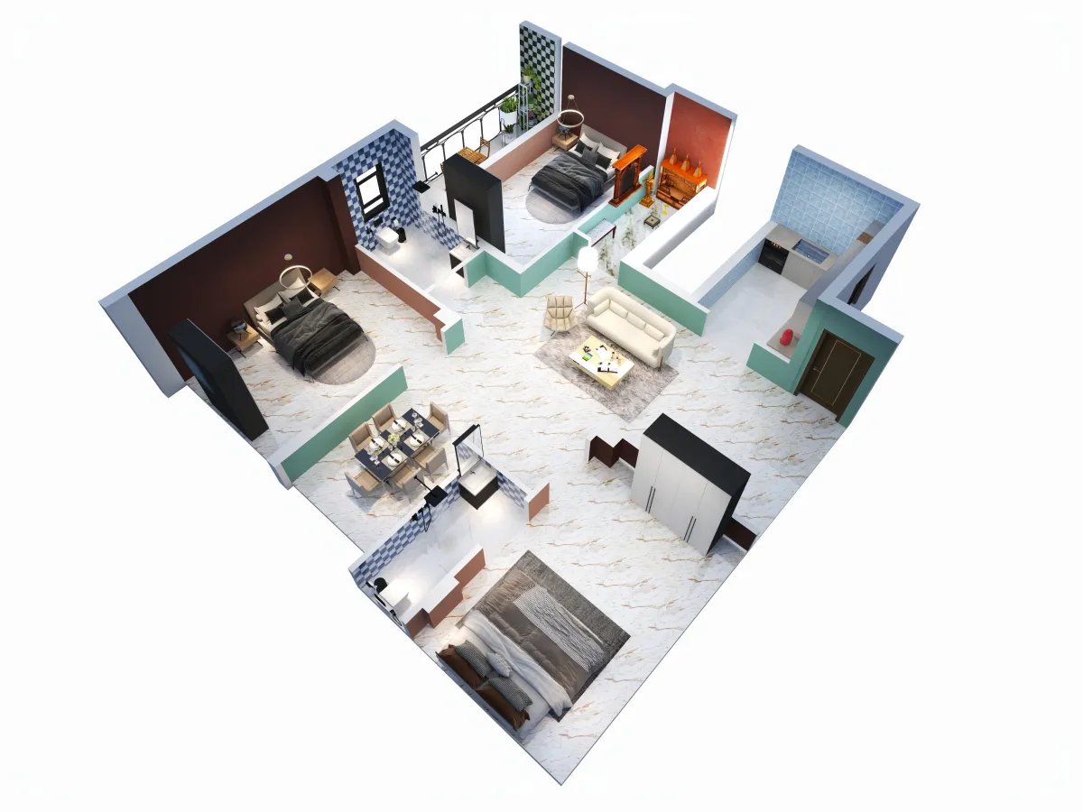 3 BHK — Tower 1